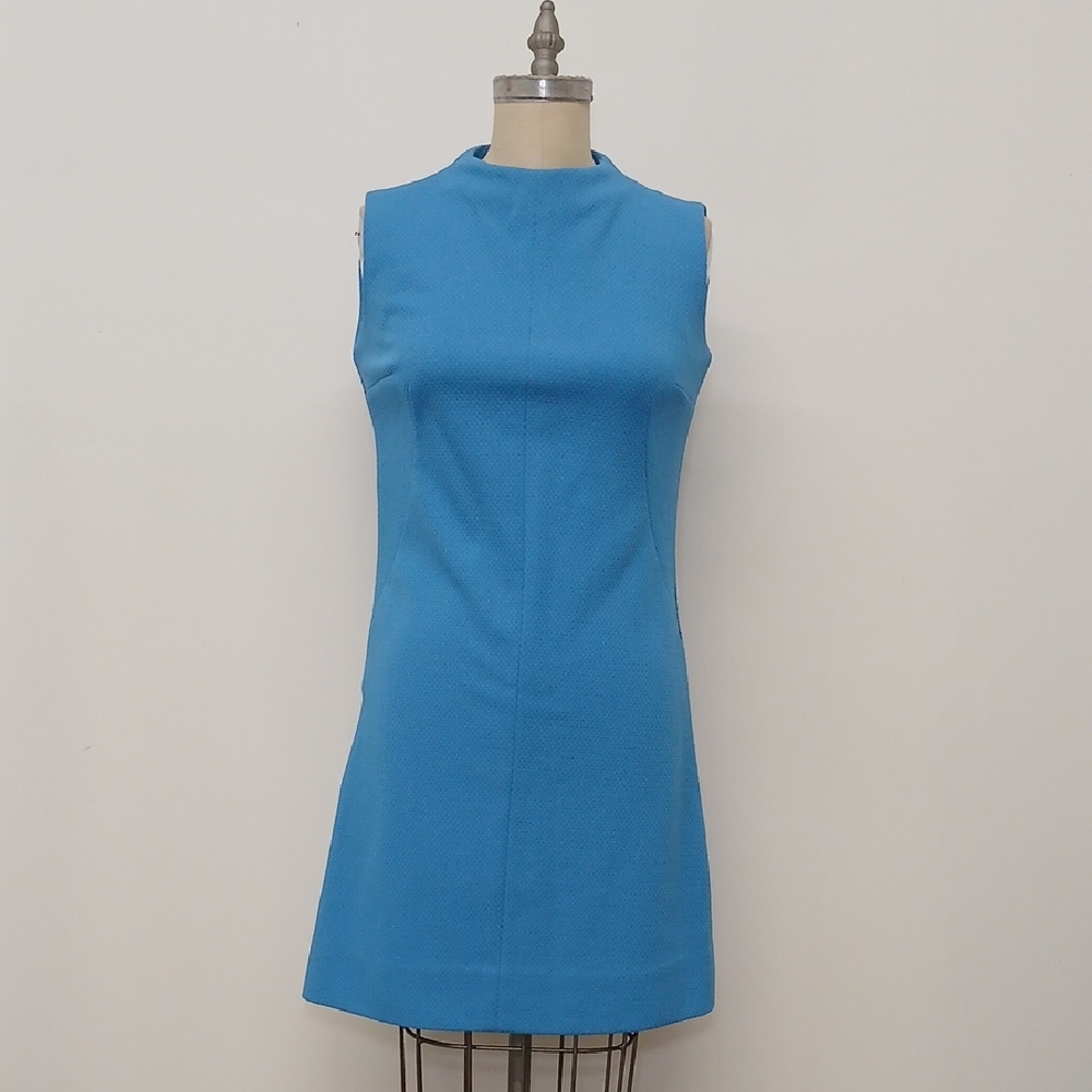 Vintage Handmade Blue Twiggy Dress